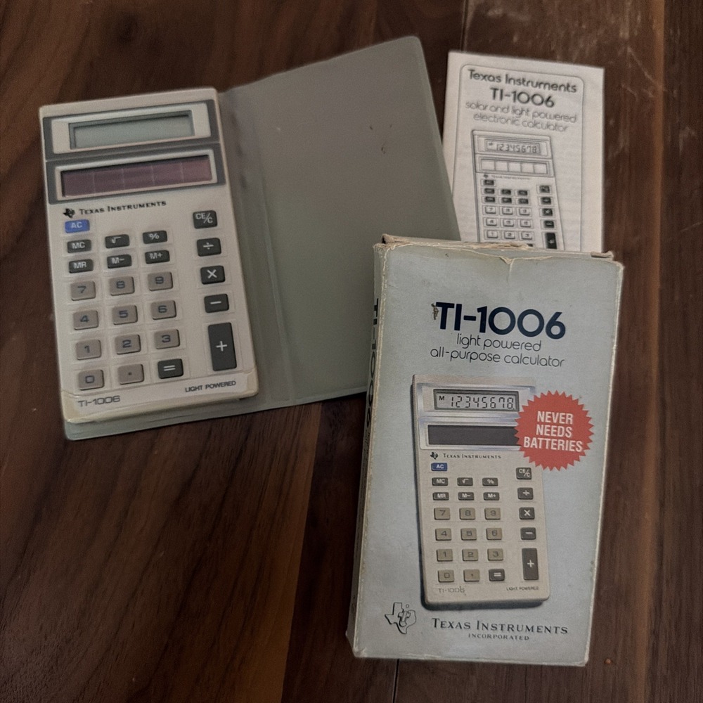 VTG TEXAS INSTRUMENTS Ti-1006 solar‎ calculator. 1982 Tested